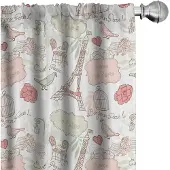 Abakuhaus Paris – 2x75x175 cm gordijnen – Microvezel, halfdonker, rozencreme