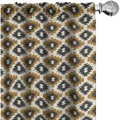 Abakuhaus – Etnische Gordijnen – Azteekse – 2x75x225 cm – Donkergrijs Gember