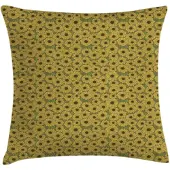 Abakuhaus Kussenhoes – Bloemen 40x40 cm – Khaki & Olijfgroen – Beidseitig bedrukt