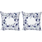 Abakuhaus Marine Kussenhoes Set – 2x50x50 cm – Dubbelzijdig bedrukt – Indigo