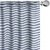 Abakuhaus Gordijnen met havenstrepen – 2-delige set – 75 × 225 cm – nachtblauw