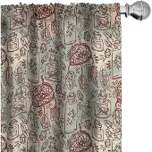 Abakuhaus Boho Gordijnen – 2x75x175 cm – Microfiber – Halverdonker