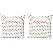 Abakuhaus Scottie hondenkussensloopset (2 stuks), kleine teckelrassen, 40 cm, veelkleurig