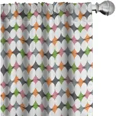 Abakuhaus Abstrakt Voorhangen – 2x75x175 cm – Microvezel – Halfdonkerend – Meerkleurig