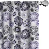 Abakuhaus – Lila/zwart Voorhangen – 2x75x245 cm – Mikrofaser