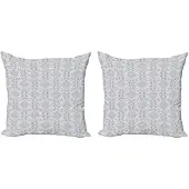 Abakuhaus Kussenhoes Set – 2x50x50 cm – Tweezijdig digitaal druk – Grijs