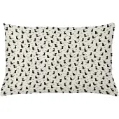 Abakuhaus Katten Kussenhoes – 65x40 cm – Dubbelzijdig bedrukt – Zwart/Eierschaal