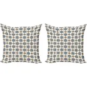 Abakuhaus – Paisley decoratiekussenhoes 2-delige set – 40 × 40 cm – dubbelzijdig