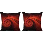Abakuhaus Spiers Kussenhoes Set – 2x45x45 cm – Surreal Waves – Rood