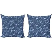 Abakuhaus Blauw Kussenhoes Set – 2x50x50 cm – Digitaaldruk – Microvezel