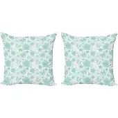 Abakuhaus Kussenhoes 40x40 cm – Turkoois zeeschaal – Dubbelzijdig bedrukt – Rits