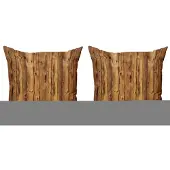Abakuhaus – Rustieke Kussenhoes Set 2x – Digitaaldruk – 40x40 cm – Bruin