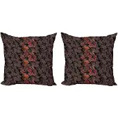 Abakuhaus Bloemkussenhoes – 2x50x50 cm – Dubbelzijdig – Microvezel