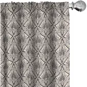 Abakuhaus Barok-Geïnspireerde Gordijnen – Damast – 2x75x245 cm – Taupe Beige