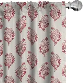 Abakuhaus Voorhangen – Jacobeaans Bloemenpatroon – 2x75x245 cm – Microfiber