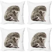 Abakuhaus Kussenhoes Set 4x40x40 cm – Dubbelzijdig druk – Bruin Ivoor