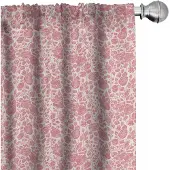 Abakuhaus koraalgordijnen – 2x75x225 cm – microvezelmateriaal – halfdonker