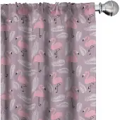 Abakuhaus Flamingo gordijnen – 2x75x245 cm – halfdonker