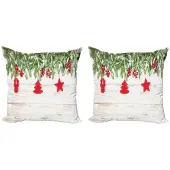 Abakuhaus Kerst Kussenset 2x 45x45 cm – Dubbelzijdig bedrukt
