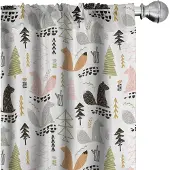 Abakuhaus Natur Gordijnen – 2x75x245 cm – Mikrofaser – Meerkleurig