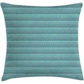 Abakuhaus hoekkussenhoes – Zigzag Blauw – 40x40 cm – Dubbelzijdig bedrukt, met rits