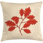 Abakuhaus – Kussenhoes 45x45 cm – Dubbelzijdig bedrukt – beige / verbrand oranje