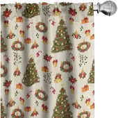 Abakuhaus – 2x Gordijnset 75x175 cm – Microvezel, Meerkleurig, Halfschaduw
