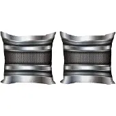 Abakuhaus Grijs Taupe Kussenhoes Set (2x) – 60x60 cm – Dubbelzijdig bedrukt – Rits
