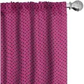 Abakuhaus – Hot Pink en Zwart – 2-delige gordijnenset 75x225 cm – microvezel