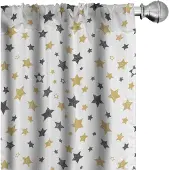 Abakuhaus – Kosmos Galaxie Doodle Voorhangen – 2x75x175 cm – Mikrofaser