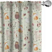 Abakuhaus Dieren Gordijnen – 2x75x225 cm – Meerkleurig – Microfiber