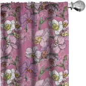 Abakuhaus Orchidee Gordijnen – 2x75x245 cm – Gebloemd