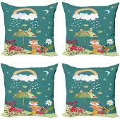 Abakuhaus Kussenhoes Set 4x45x45 cm – Dubbelzijdig digitaal bedrukt