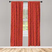 Abakuhaus Moderne Gordijnen – 2-delige set 75x245 cm – scharlakenrood/kastanjebruin