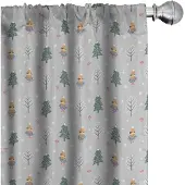 Abakuhaus – Voorhangen 2x75x245 cm – jagergroen/abrikoos – microvezel