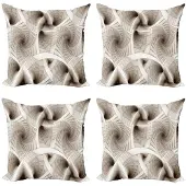 Abakuhaus Fractal Kussenhoesenset 4x45 cm – Dubbelzijdig bedrukt – Beige