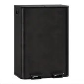 Happiq Dubbele Prullenbak 2x40L - RVS Pedaalemmer - Mat Zwart