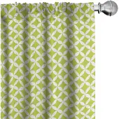 Abakuhaus Geometrische gordijnen – 2x75x245 cm – microvezel – geel groen wit