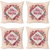 Abakuhaus kussenhoes – 4x45x45 cm – burgund – dubbelzijdige druk