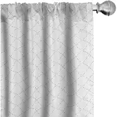 Abakuhaus Voorhangen – 2-delige set 75x225 cm – Microfiber Grijs/Wit