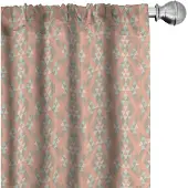 Abakuhaus Geometrische gordijnen – 2-delige set 75×245 cm – microvezel zalmgroen