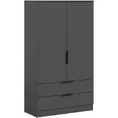 Furnilux Wasmiddelenkast op wielen - Moderne opbergkast in antraciet - 80x140x37 cm