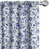 Abakuhaus Indigo Vitragen – 2x75×225 cm, microfaser, halfverduisterend
