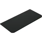 Mueller Rounda topblad met afgeronde hoeken 80x48cm zwart mat