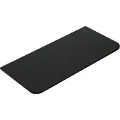 Mueller Roundy topblad met afgeronde hoeken 80x48cm zwart mat