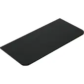 Mueller Rounda topblad met afgeronde hoeken 120x48cm zwart mat