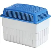 Wenko Luchtontvochtiger 1Kg in grijs en blauw kunststof - Vochtvreter zonder electra - Voor woonruimtes, campers, caravans - Vochtvreter - Vochtmagneet - Vochtvanger