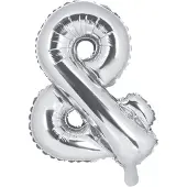 Party-Decoration Partydeco - Folieballon Zilver & (35 cm)