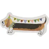 Clayre & Eef Servetten Papier Set van 20 Hond Wit Papier