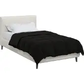 vidaXL Winter Duvet Gekwilt Zwart 140 x 220 cm Microvezel